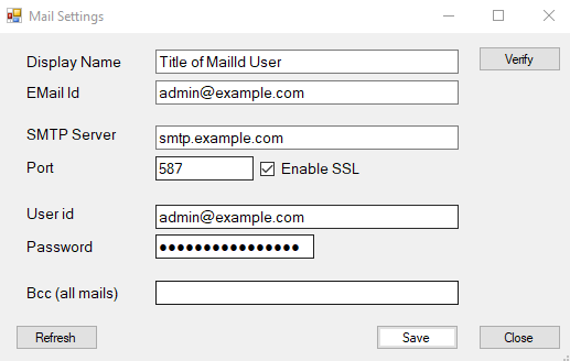 Mail Settings